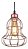 Lustre pendente cor rose D170xH200MM modelo COD10034 - Imagem 1