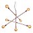 Lustre pendente cor rose L800xH700MM modelo COD10045 - Imagem 1