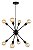 Lustre Pendente Moderno Sputnik Retrô Preto inobari COD10074 - Imagem 1