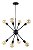 Lustre Pendente Moderno Sputnik Retrô Preto inobari COD10074 - Imagem 2
