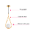 Luminária Pendente Lustre Aro Gota Dourado Bola Globo Esfera Opaco Leitoso Moderno Luxo COD10116 - Imagem 4