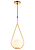 Luminária Pendente Lustre Aro Gota Dourado Bola Globo Esfera Opaco Leitoso Moderno Luxo COD10116 - Imagem 2