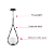 Luminária Pendente Lustre Aro Gota Preto Bola Globo Esfera Opaco Leitoso Moderno Luxo COD10117 - Imagem 5