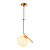 Luminária Pendente Lustre Inclinado Jabuticaba Dourado Bola Globo Esfera Opaco Leitoso Moderno Luxo COD10113 - Imagem 2