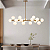 Luminária Pendente Lustre Jabuticaba Moon Dourado Com Bolas Globos Esferas Opaco Leitoso Moderno Luxo COD10111 - Imagem 3