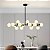 Luminária Pendente Lustre Jabuticaba Moon Preto Com Bolas Globos Esferas Opaco Leitoso Moderno Luxo COD10112 - Imagem 3