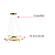 Luminária Pendente Lustre Led Arco Anéis Infinito Dourado Moderno Luxuoso COD10119 - Imagem 4