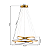Luminária Pendente Lustre Led Arco Anéis Infinito Dourado Moderno Luxuoso COD10119 - Imagem 3