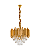 Luminária Pendente Lustre Luxuoso Metal Dourado e Cristais Vana Sindora COD10102 - Imagem 2