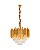 Luminária Pendente Lustre Luxuoso Metal Dourado e Cristais Vana Sindora COD10102 - Imagem 1