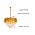 Luminária Pendente Lustre Luxuoso Metal Dourado e Cristais Vana Sindora COD10103 - Imagem 6