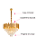 Luminária Pendente Lustre Luxuoso Metal Dourado e Cristais Vana Sindora COD10104 - Imagem 6