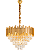 Luminária Pendente Lustre Luxuoso Metal Dourado e Cristais Vana Sindora COD10104 - Imagem 1