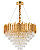 Luminária Pendente Lustre Luxuoso Metal Dourado e Cristais Vana Sindora COD10105 - Imagem 2