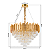 Luminária Pendente Lustre Luxuoso Metal Dourado e Cristais Vana Sindora COD10105 - Imagem 5