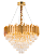 Luminária Pendente Lustre Luxuoso Metal Dourado e Cristais Vana Sindora COD10106 - Imagem 1