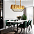 Luminária Pendente Lustre Retangular Luxuoso Metal Dourado e Cristais Vana Sindora COD10107 - Imagem 4