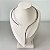 Colar choker orgânica banhada a ródio ouro branco - Imagem 1