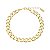 Pulseira elos groumet 7mm banhado a ouro 18k - Imagem 1