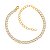 Pulseira riviera cristal 4 garras banhado a ouro 18k - Imagem 1