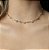 Colar choker corrente com 14 zircônias banhado a ouro 18k - Imagem 1
