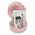 Cápsula com miniatura de máquina de costura decorativa cor rosa claro acinzentado - MINI-CP-1522SP - Imagem 5