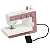 Cápsula com miniatura de máquina de costura decorativa cor rosa claro acinzentado - MINI-CP-1522SP - Imagem 6