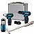 KIT COM 1 PARAFUSADEIRA DE IMPACTO + 1 FURADEIRA + BATERIA + MALETA DE ALUMÍNIO + ASPIRADOR - Imagem 1