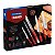 KIT PARA CHURRASCO TRAMONTINA COM LÂMINAS EM AÇO INOX E CABOS DE MADEIRA POLYWOOD VERMELHO COM TÁBUA E ESTOJO 8 PEÇAS - 21198765 - Imagem 1
