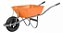 CARRINHO DE MÃO TRAMONTINA COM CAÇAMBA FUNDA PLÁSTICA LARANJA 55 L, BRAÇO METÁLICO E PNEU COM CÂMARA - 77717431 - Imagem 1