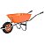 CARRINHO DE MÃO TRAMONTINA COM CAÇAMBA FUNDA PLÁSTICA LARANJA 55 L, BRAÇO METÁLICO E PNEU COM CÂMARA - 77717431 - Imagem 1