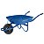 CARRINHO DE MÃO TRAMONTINA COM CAÇAMBA RASA METÁLICA AZUL 50 L, BRAÇO METÁLICO E PNEU MACIÇO - 77704232 - Imagem 1