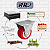 Rodinhas para moveis Com Trava Mesa 2polegadas Vermelho Kit 4Und - RRJ - Imagem 2
