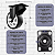 Rodinhas para moveis pesados Giratorio 3polegadas Preto Kit 4Und - RRJ - Imagem 4