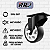 Rodinhas para moveis pesados Giratorio 3polegadas Preto Kit 4Und - RRJ - Imagem 3