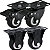 Rodinhas para moveis Com e Sem Trava 2 polegadas Preto Kit 4 Und - RRJ - Imagem 1