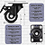 Rodinhas para moveis Com e Sem Trava 2 polegadas Preto Kit 4 Und - RRJ - Imagem 4