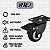 Rodinhas para moveis Com e Sem Trava 2 polegadas Preto Kit 4 Und - RRJ - Imagem 3