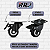 Rodinhas para moveis Com e Sem Trava 2 polegadas Preto Kit 4 Und - RRJ - Imagem 5