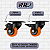 Rodinhas para moveis Com Freio 2 polegadas Laranja Kit 4 Und - RRJ - Imagem 5