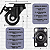 Rodinhas para moveis Com Trava Cama 2 polegadas Preto Kit 4 Und - RRJ - Imagem 4
