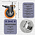 Rodinhas para moveis pesados Espiga 3 polegadas Laranja Kit 4Und - RRJ - Imagem 4