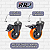 Rodinhas para moveis pesados Espiga 3 polegadas Laranja Kit 4Und - RRJ - Imagem 5