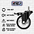 Rodinhas para moveis pesados Espiga 3polegadas Preto Kit 4Und - RRJ - Imagem 3