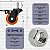 Rodinhas para moveis Freio e Espiga 2 polegadas Laranja Kit 4Und - RRJ - Imagem 4