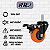 Rodinhas para moveis Freio e Espiga 2 polegadas Laranja Kit 4Und - RRJ - Imagem 3