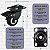 Rodinhas para moveis Giratorio 2 polegadas Preto Kit 4 Und - RRJ - Imagem 4