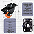 Rodinhas para moveis Giratorio 2 polegadas Laranja Kit 4 Und - RRJ - Imagem 4