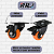 Rodinhas para moveis Giratorio 2 polegadas Laranja Kit 4 Und - RRJ - Imagem 5