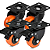 Rodinhas para moveis Giratorio 2 polegadas Laranja Kit 4 Und - RRJ - Imagem 1